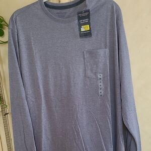 Roundtree & Yorke Soft Washed Long Sleeve Shirt - Heather Blue